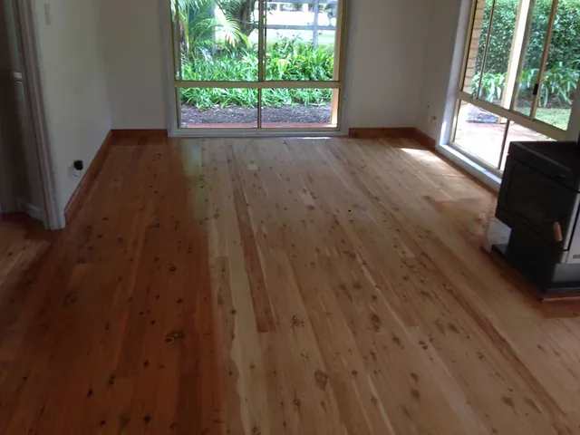 Cypress pine flooring with a Feast Watson limewash satin finish (view 3)