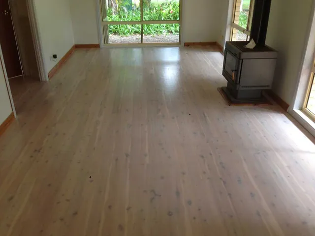 Cypress pine flooring with a Feast Watson limewash satin finish (view 2)