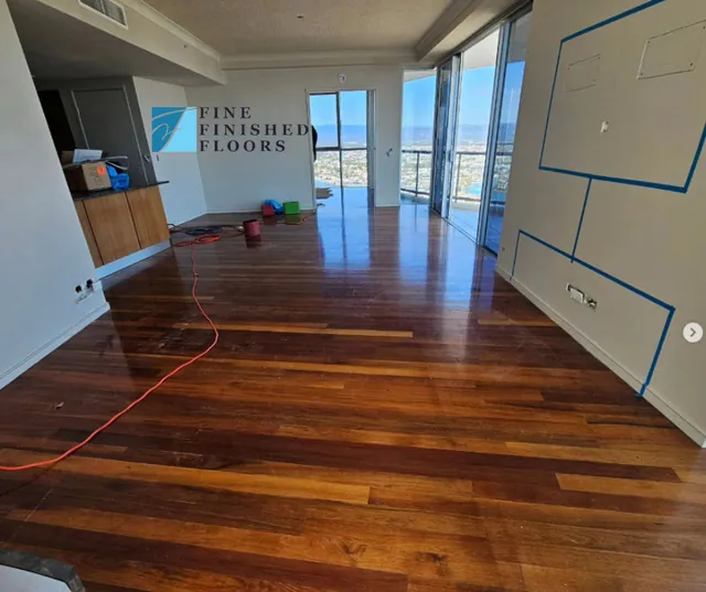 Timber floor installation in a Gold Coast home