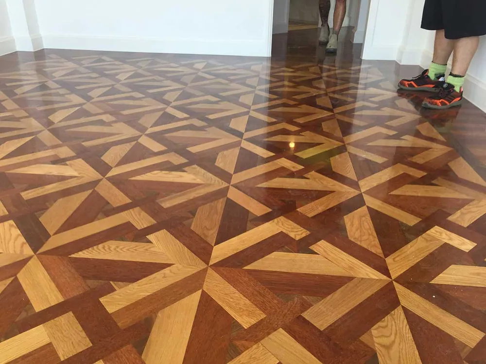 Parquetry floors at versace hotel resort Gold Coast