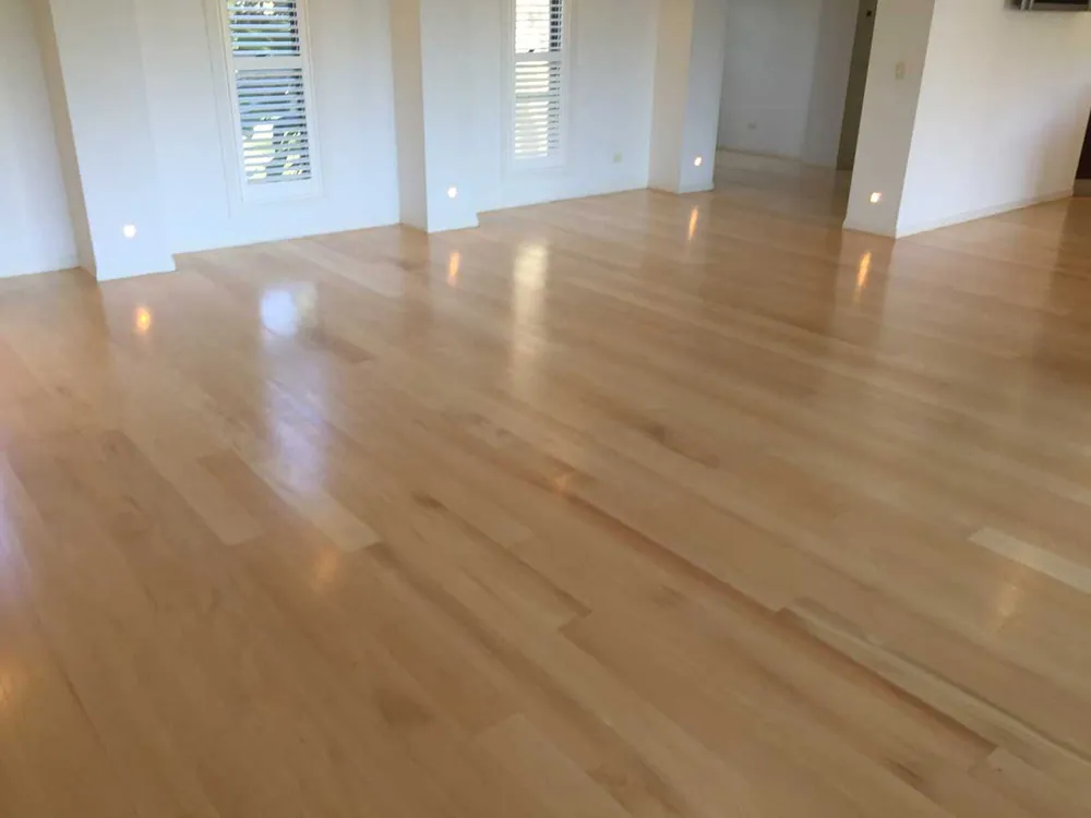 Resand old finish to new water-based satin finish timber floor, Gold Coast (view 2)