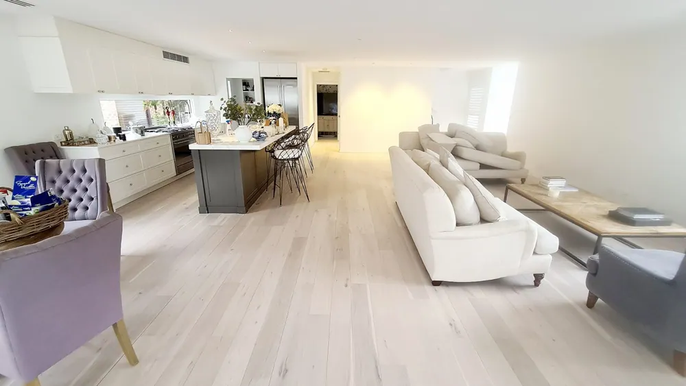 Resanding American Oak floors for a limewash finish