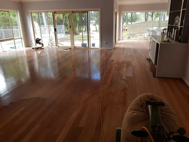 Water-based matt finish timber floor, Gold Coast