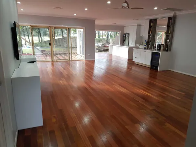 Water-based matt finish flooring with a smooth and clean appearance