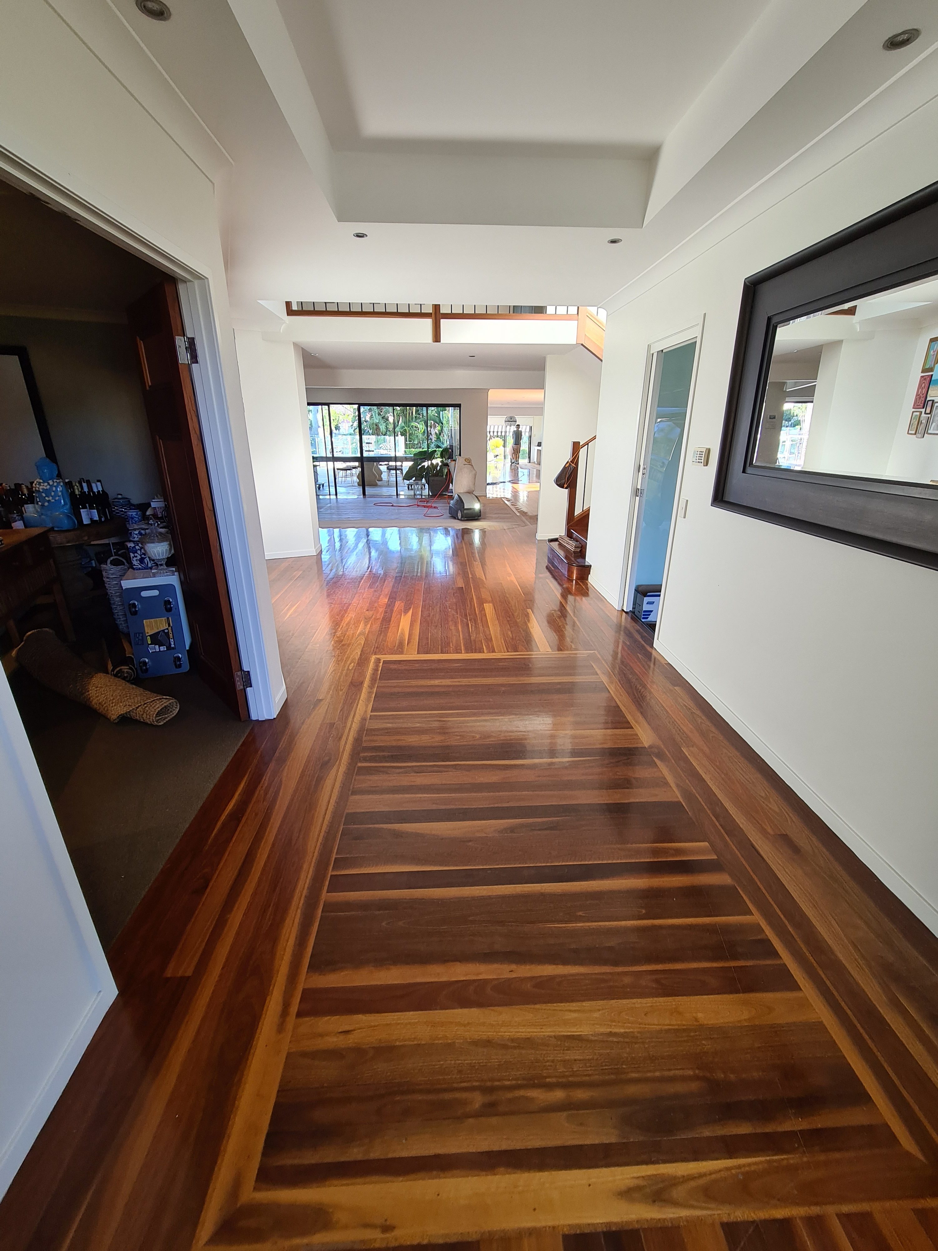Waterbase 2pack matte for this unique qld spotted gum floor